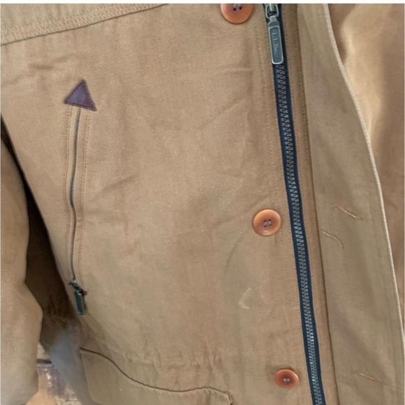 Vintage LL Bean Field Coat Mens XL Tan Canvas Plaid Wool Lined Parka Made in USA - Picture 14 of 16